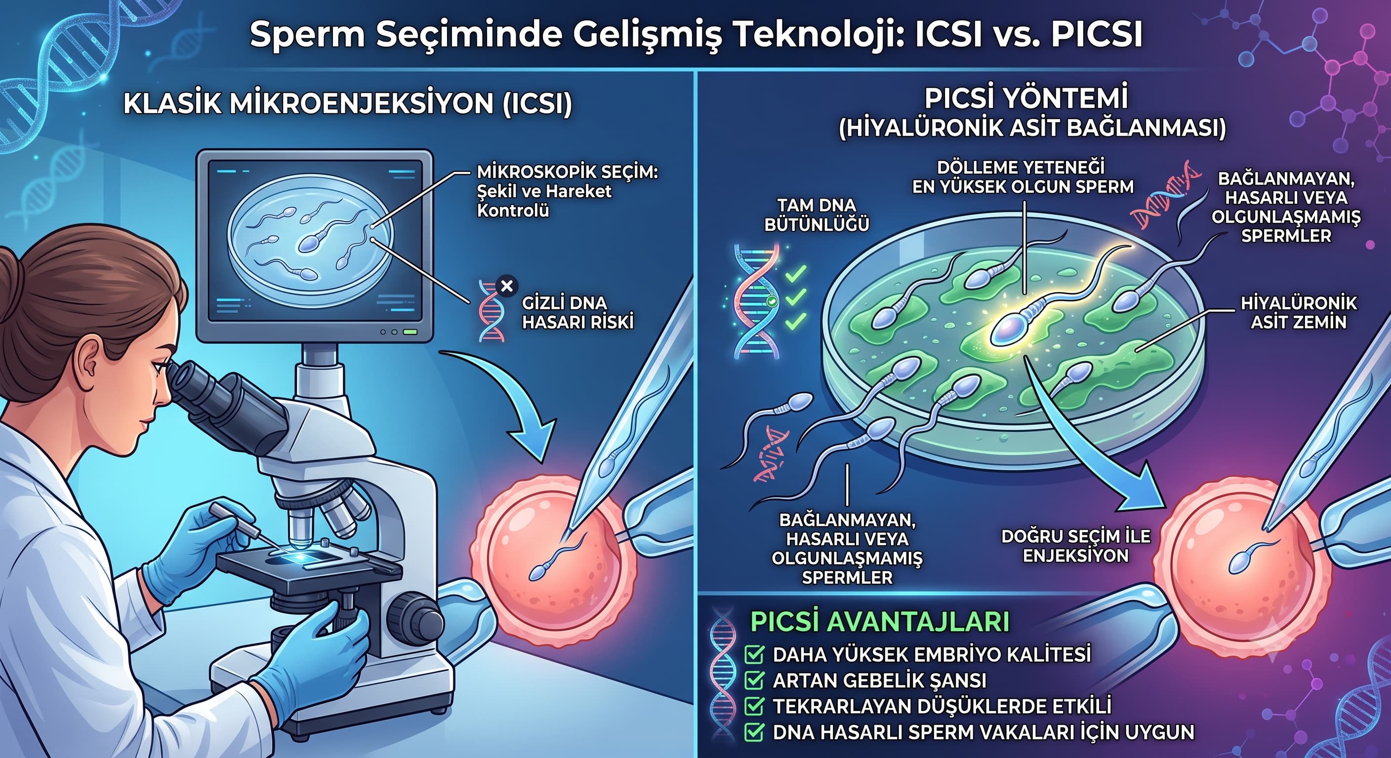 PICSİ Yöntemi Nedir? Tüp Bebekte En İyi Sperm Seçimi